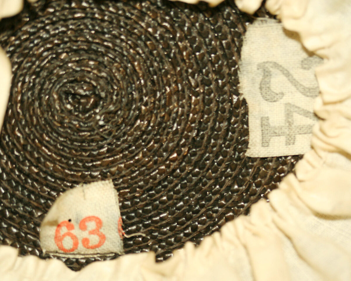 Hat, straw, feathers, American or European