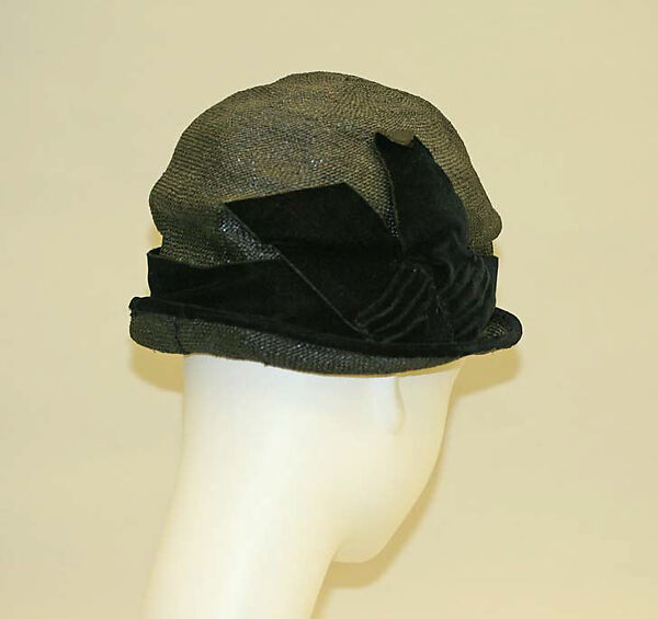 Hat, straw, silk, American