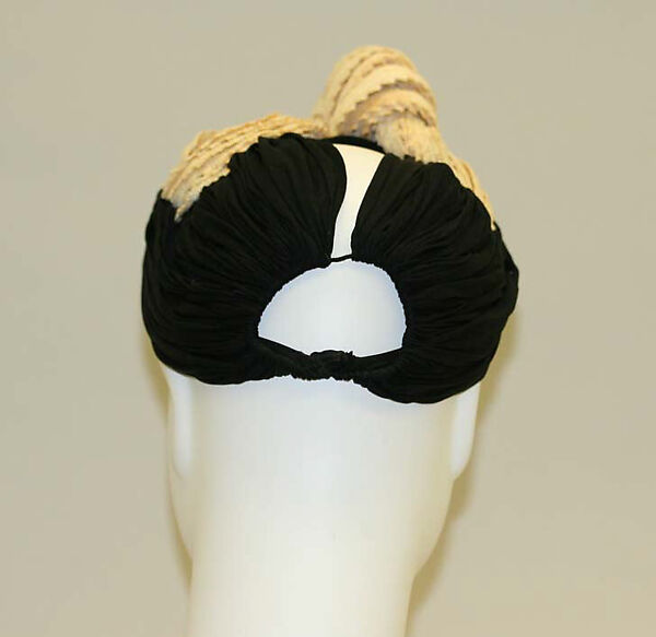 Turban, John-Frederics, Inc. (American, 1929–1948), silk, straw, American