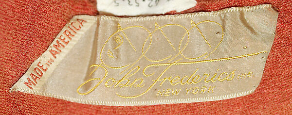 Turban, John-Frederics, Inc. (American, 1929–1948), silk, straw, American