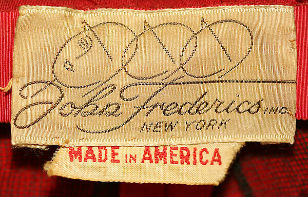 Turban, John-Frederics, Inc. (American, 1929–1948), wool, American
