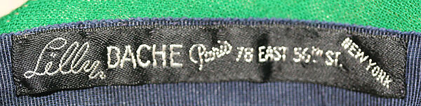 Hat, Lilly Daché (American (born France), Bègles 1898–1989 Louvecienne), [no medium available], American