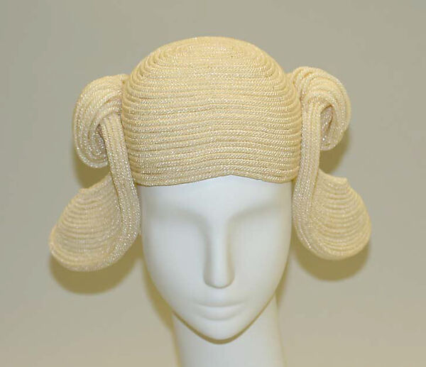 Hat, Sally Victor (American, 1905–1977), straw, American or European 