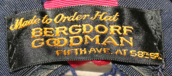 Hat, Bergdorf Goodman (American, founded 1899), [no medium available], American