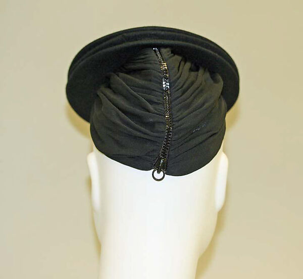 Hat, Mrs. Esther A. Klepper, wool, American