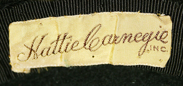 Hat, Mrs. Esther A. Klepper, wool, American