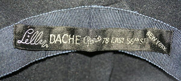 Hat, Lilly Daché (American (born France), Bègles 1898–1989 Louvecienne), wool, American