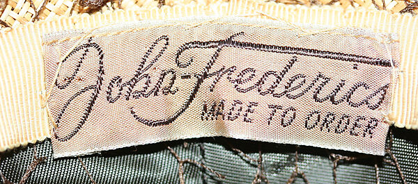 Hat, John-Frederics, Inc. (American, 1929–1948), straw, American