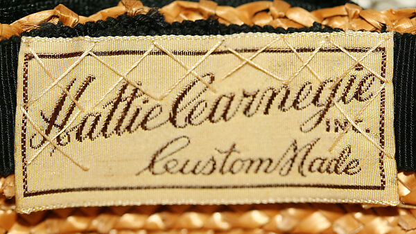 Pillbox hat, Mrs. Esther A. Klepper, straw, American