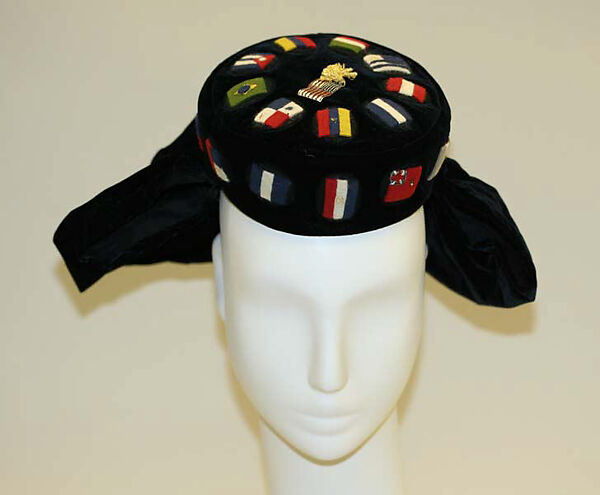 Pillbox hat, Gladys &amp; Belle, wool, American 