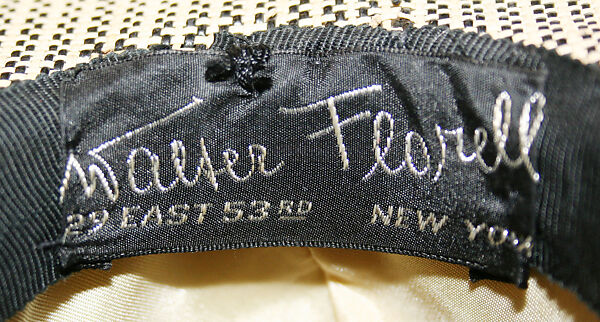 Hat, Walter Florell, [no medium available], American