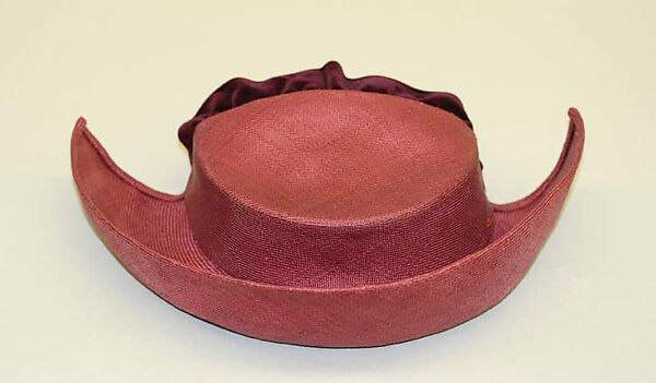 Hat, Hattie Carnegie, Inc. (American, 1918–1965), straw, American 