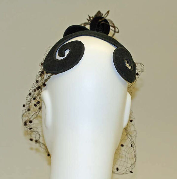 Hat, Hattie Carnegie, Inc. (American, 1918–1965), wool, American