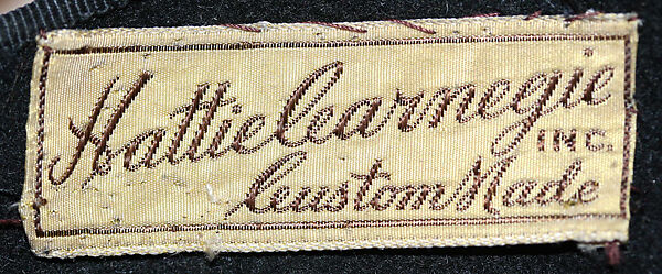 Hat, Hattie Carnegie, Inc. (American, 1918–1965), wool, American