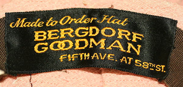 Hat, Bergdorf Goodman (American, founded 1899), wool, silk, American