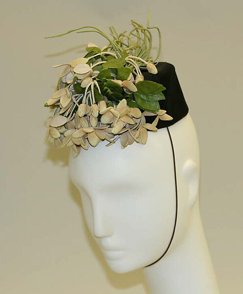 Pillbox hat, Madame Suzy (French), silk, French 