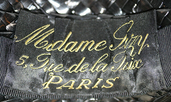 Hat, Madame Suzy (French), straw, French