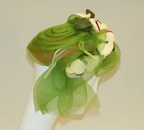 Hat, Sally Victor (American, 1905–1977), hair, silk, American