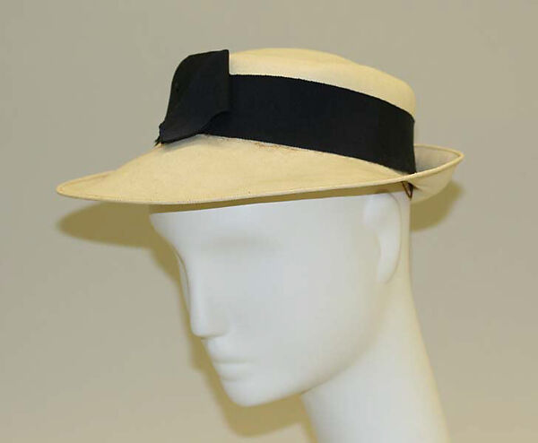 Hat, Bergdorf Goodman (American, founded 1899), straw, American 