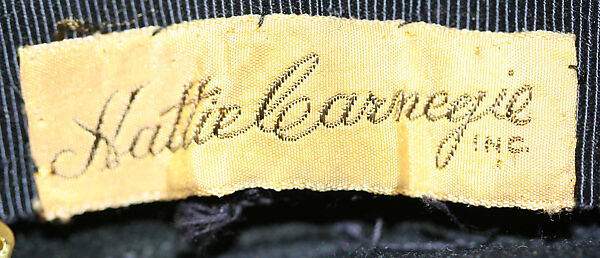 Hat, Hattie Carnegie, Inc. (American, 1918–1965), wool, American