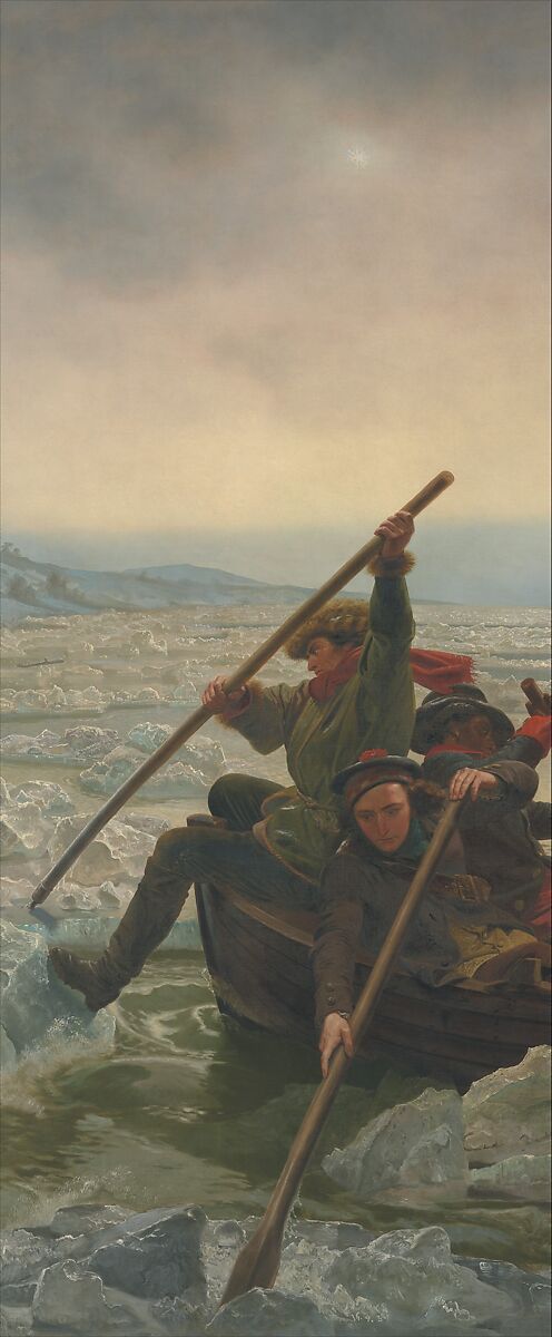 Washington Crossing the Delaware, Emanuel Leutze (American, Schwäbisch Gmünd 1816–1868 Washington, D.C.), Oil on canvas, American