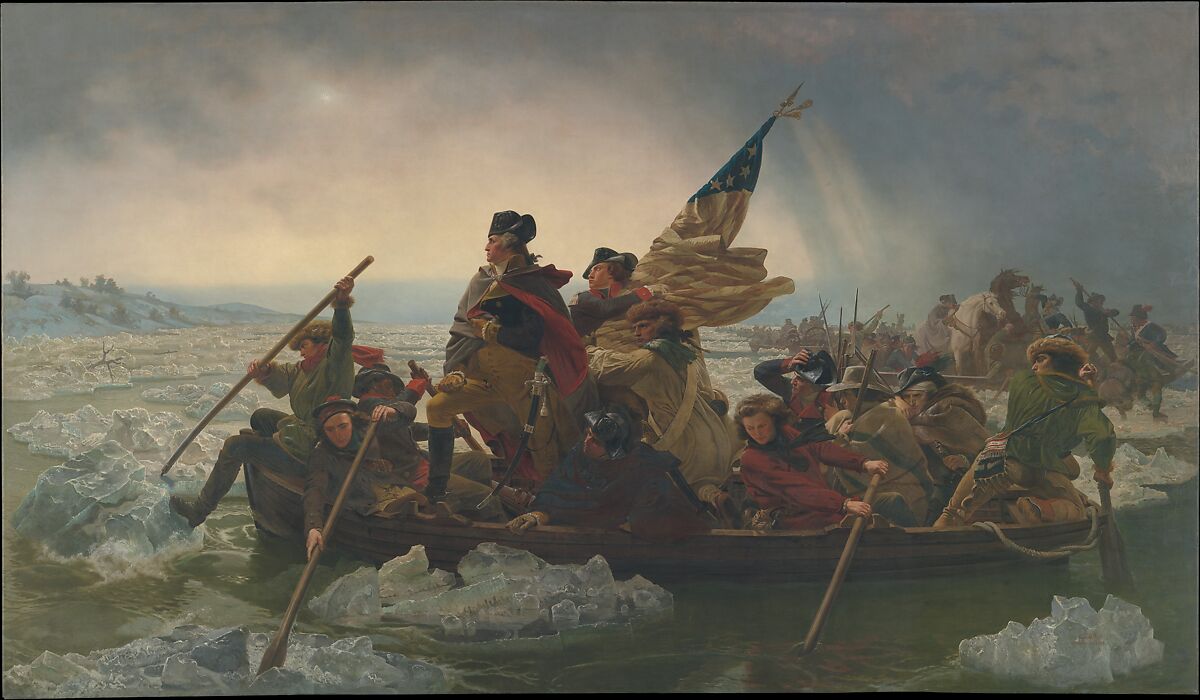 Washington Crossing the Delaware, Emanuel Leutze (American, Schwäbisch Gmünd 1816–1868 Washington, D.C.), Oil on canvas, American