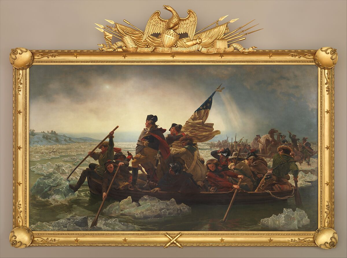 Washington Crossing the Delaware, Emanuel Leutze (American, Schwäbisch Gmünd 1816–1868 Washington, D.C.), Oil on canvas, American
