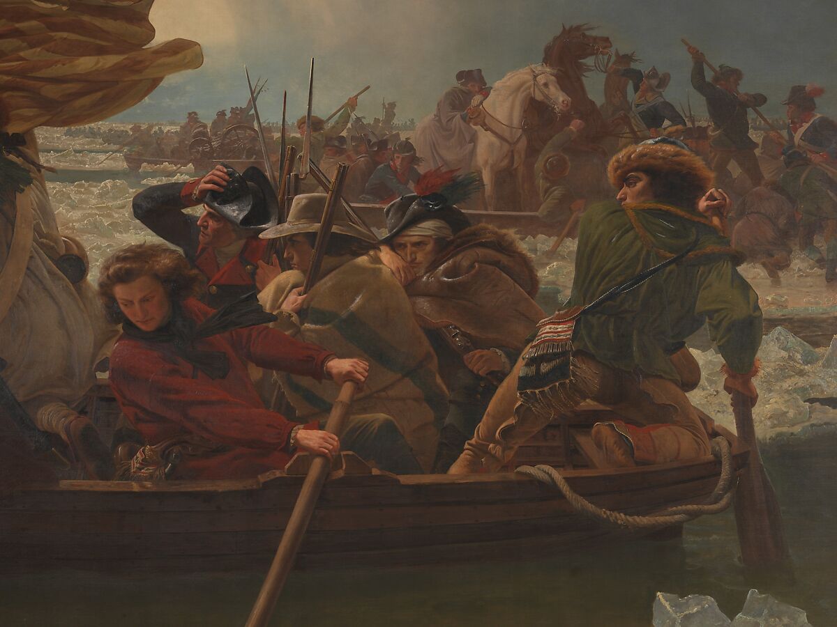 Washington Crossing the Delaware, Emanuel Leutze (American, Schwäbisch Gmünd 1816–1868 Washington, D.C.), Oil on canvas, American