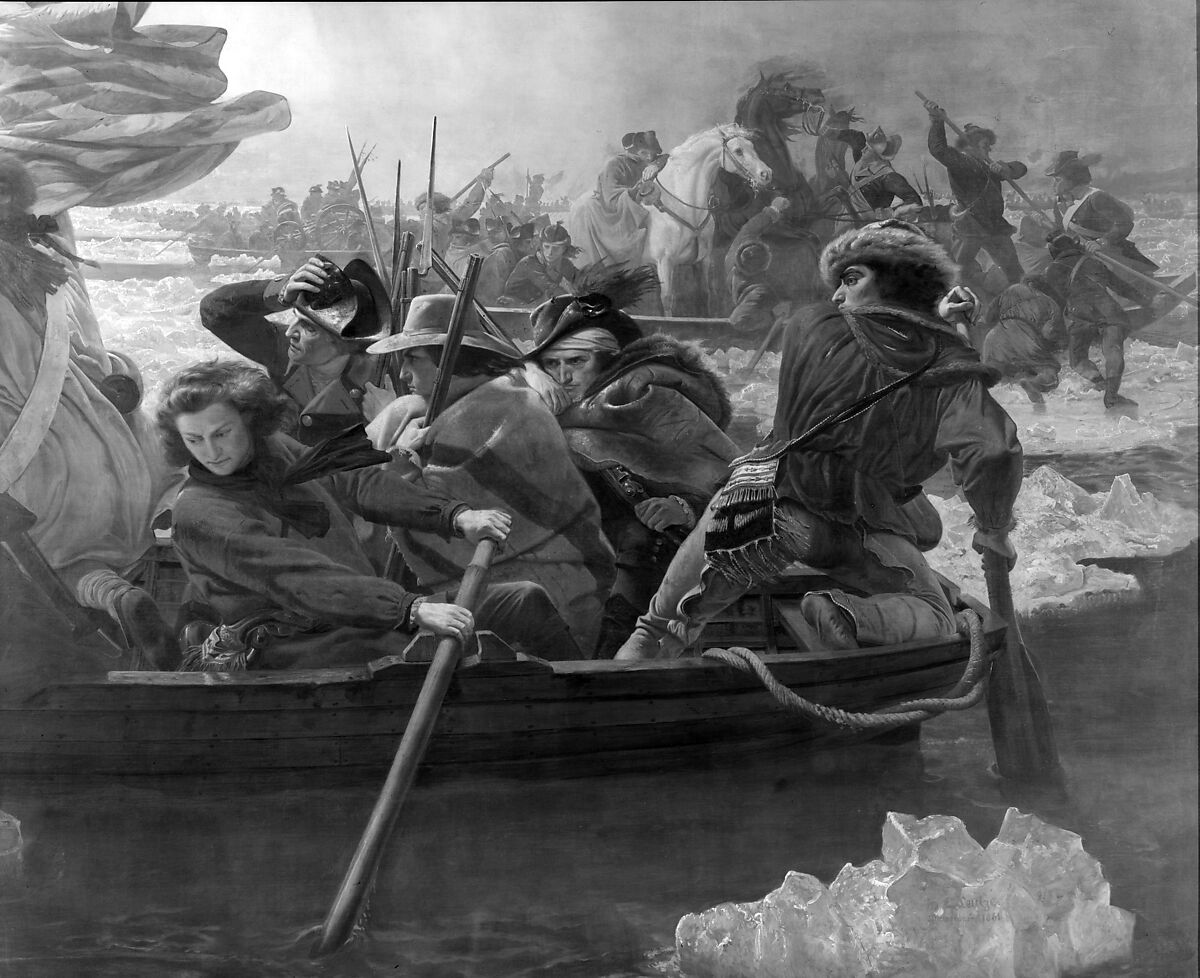 Washington Crossing the Delaware, Emanuel Leutze (American, Schwäbisch Gmünd 1816–1868 Washington, D.C.), Oil on canvas, American