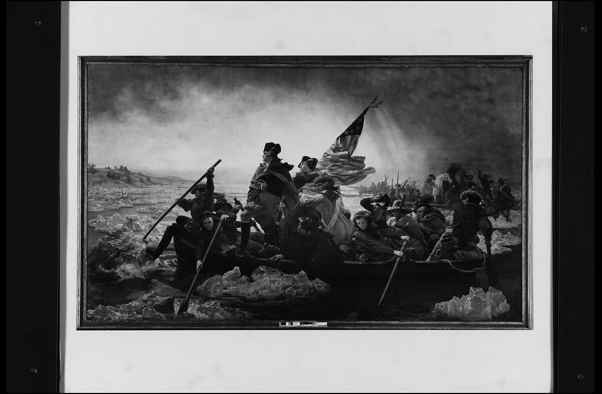 Washington Crossing the Delaware, Emanuel Leutze (American, Schwäbisch Gmünd 1816–1868 Washington, D.C.), Oil on canvas, American
