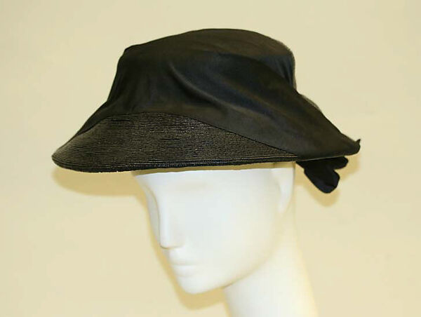 Hat, straw, silk, French 