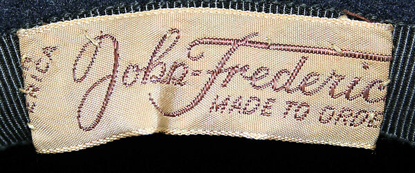 Hat, John-Frederics, Inc. (American, 1929–1948), wool, American