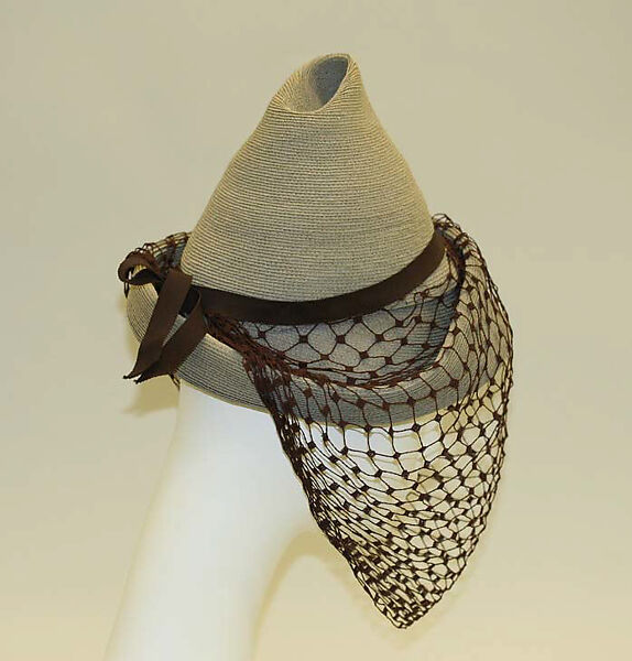 Hat, John-Frederics, Inc. (American, 1929–1948), straw, American