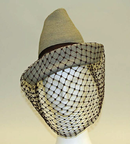 Hat, John-Frederics (American, 1929–1948), straw, American 
