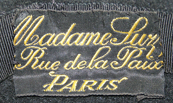 Hat, Madame Suzy (French), wool, feathers, French