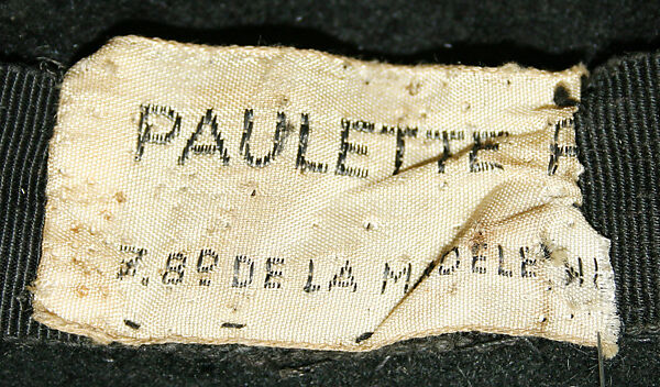Picture hat, Paulette (French), wool, French