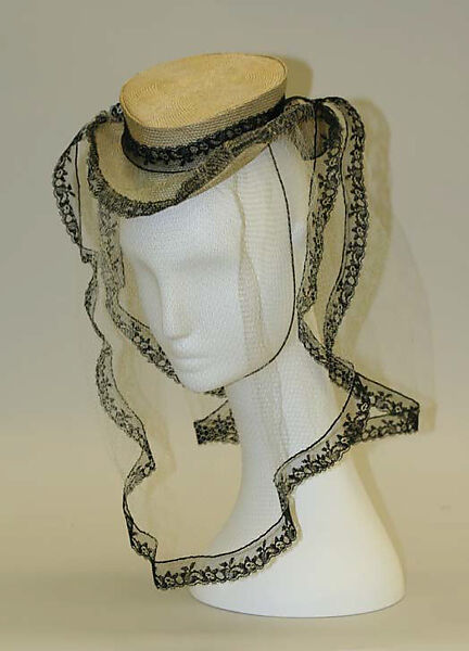 Hat, John-Frederics (American, 1929–1948), straw, silk, American 