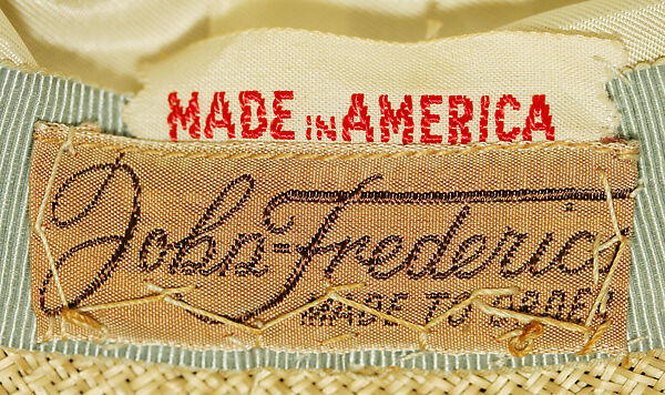 Hat, John-Frederics, Inc. (American, 1929–1948), straw, silk, American