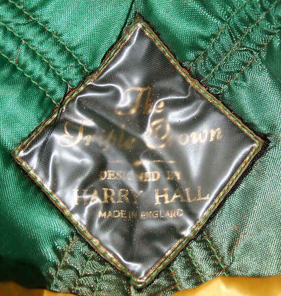 Hunting cap, silk, metal, nylon, British