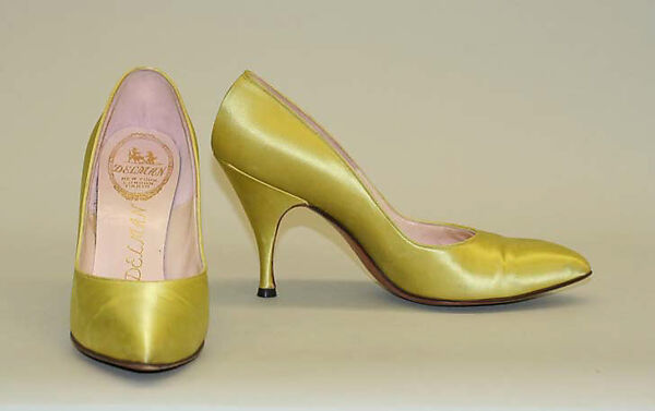 Evening pumps, Delman (American, founded 1919), silk, American 