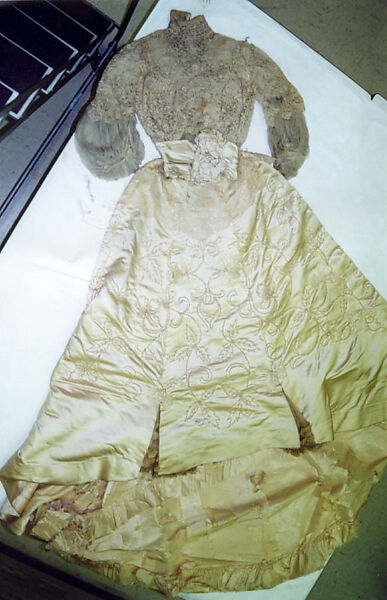 Wedding dress, silk, American