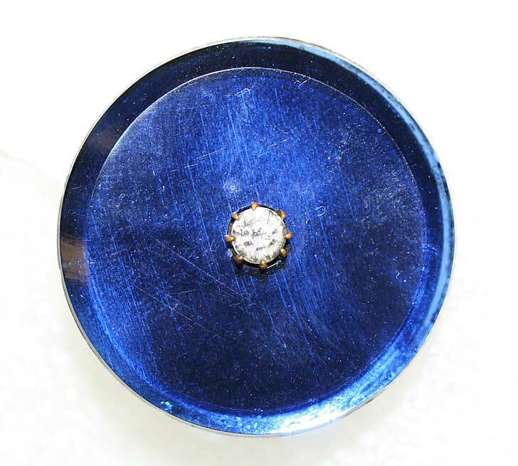 Button, glass, rhinestones, French