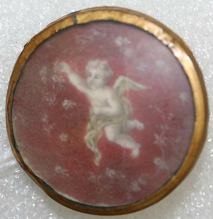 Button, ivory, glass, French