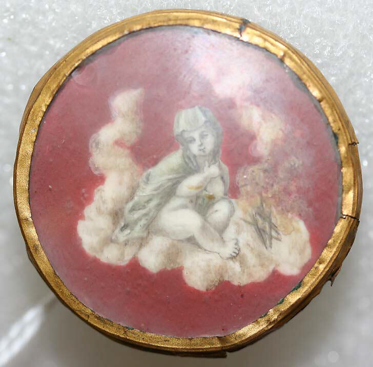 Button, ivory, glass, French