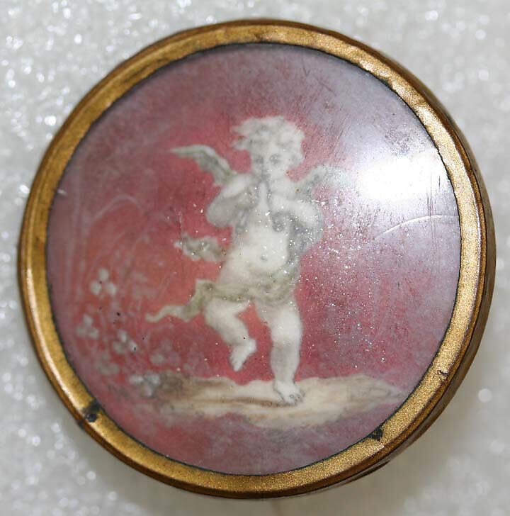 Button, ivory, glass, French