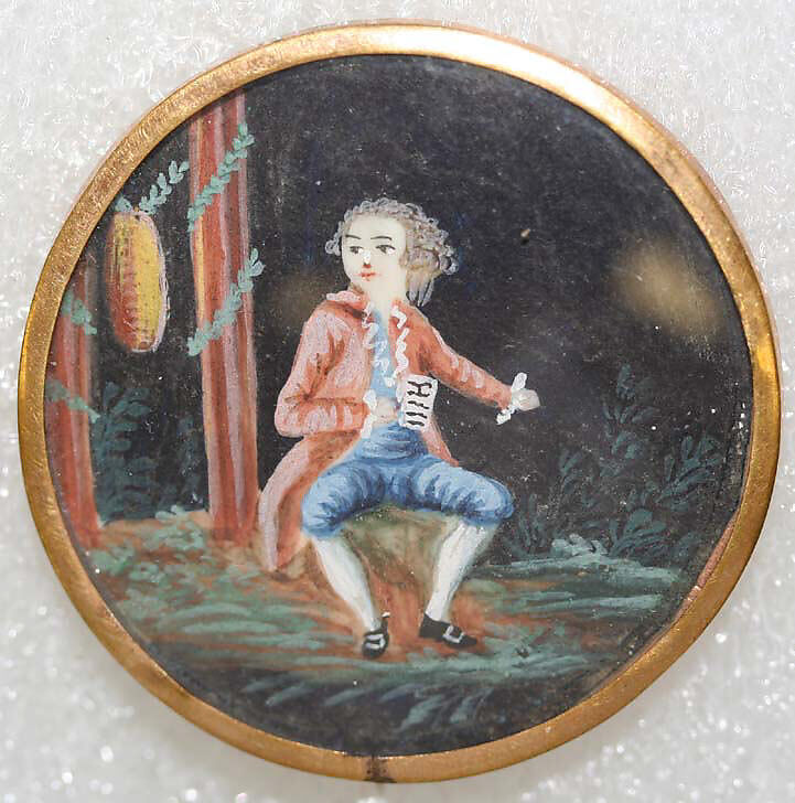 Button, ivory, glass, French