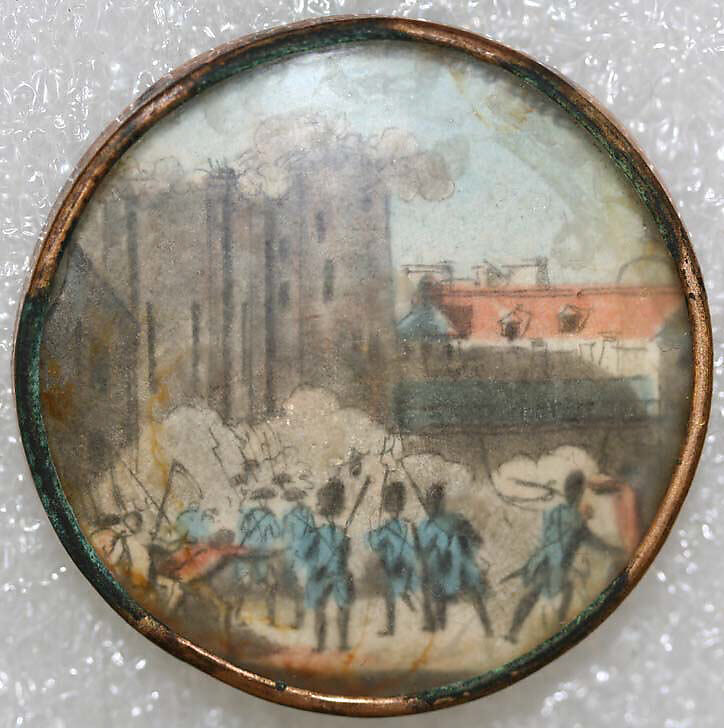 Button, glass, French