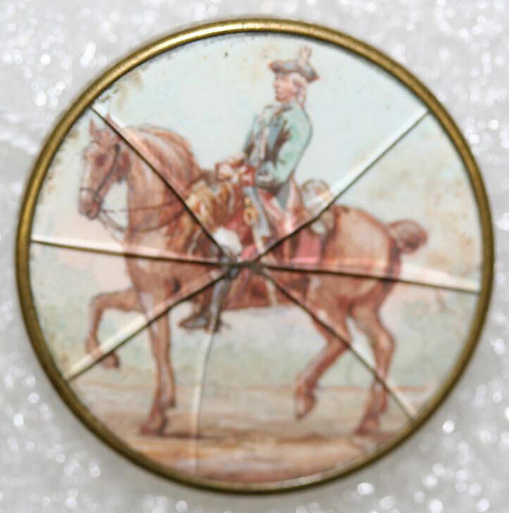 Button, glass, probably European