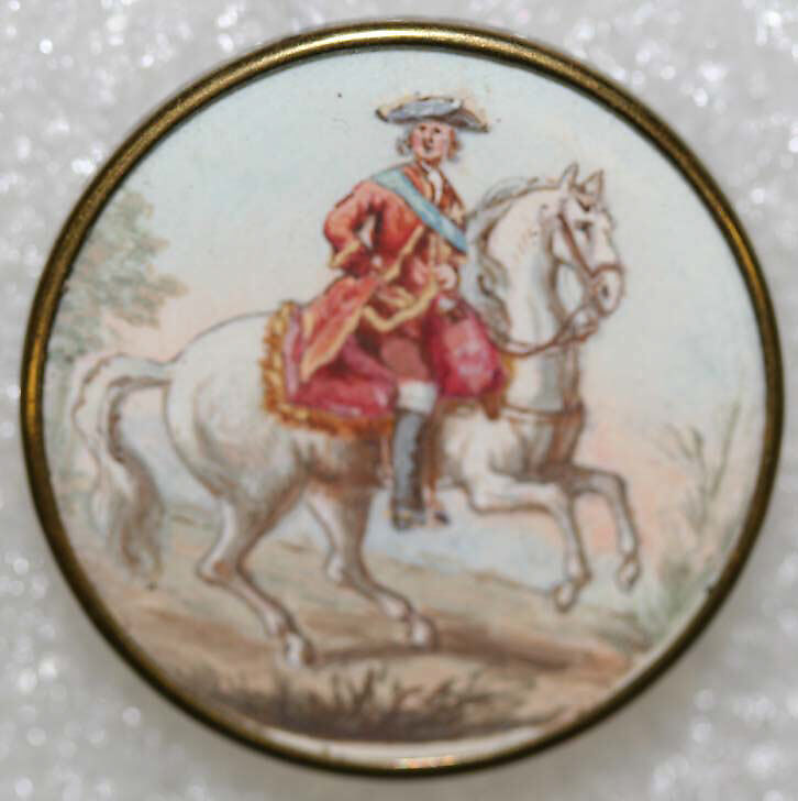 Button, glass, probably European