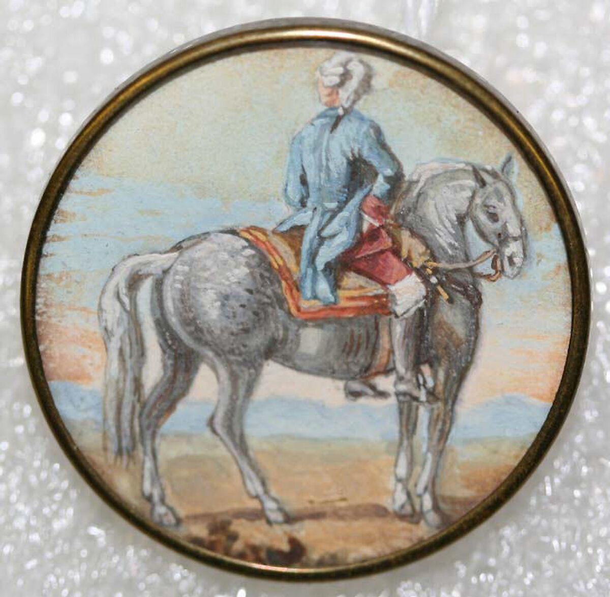 Button, glass, probably European